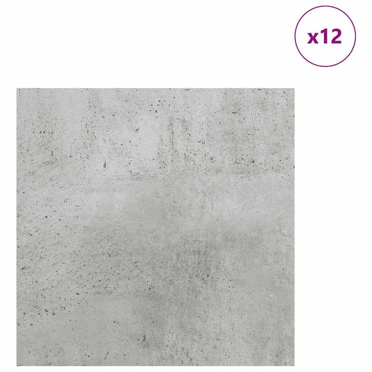 Vidaxx panneaux décoratifs 12 pcs gris béton 30 x 30 x 0,27 cm bois d'ingénierie