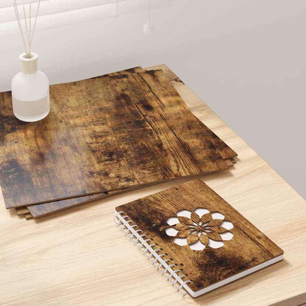 Panneaux décoratifs Vidaxx 50 pcs chêne fumé 30 x 30 x 0,27 cm