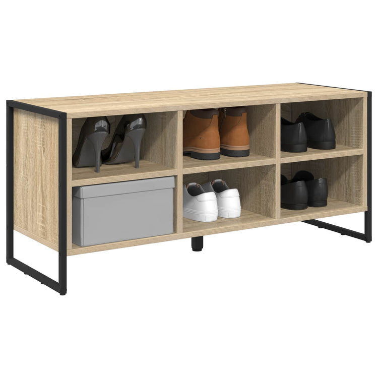 Vidaxl meuble à chaussures avec rangement sonoma 60 x 35 x 44 cm bois d'ingénierie