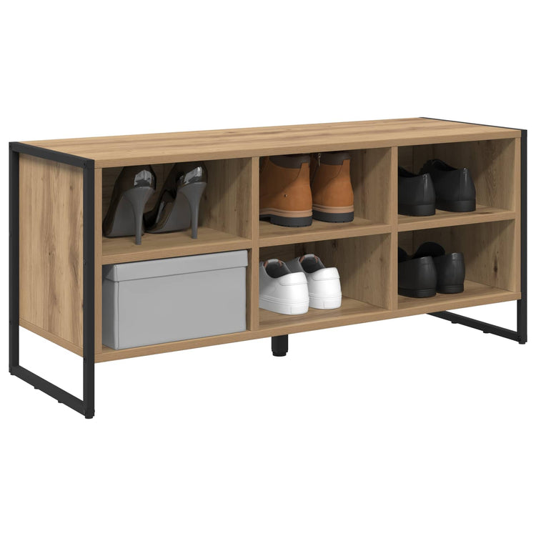 Vidaxxl meuble à chaussures chêne artisanal 60 x 35 x 44 cm bois d'ingénierie