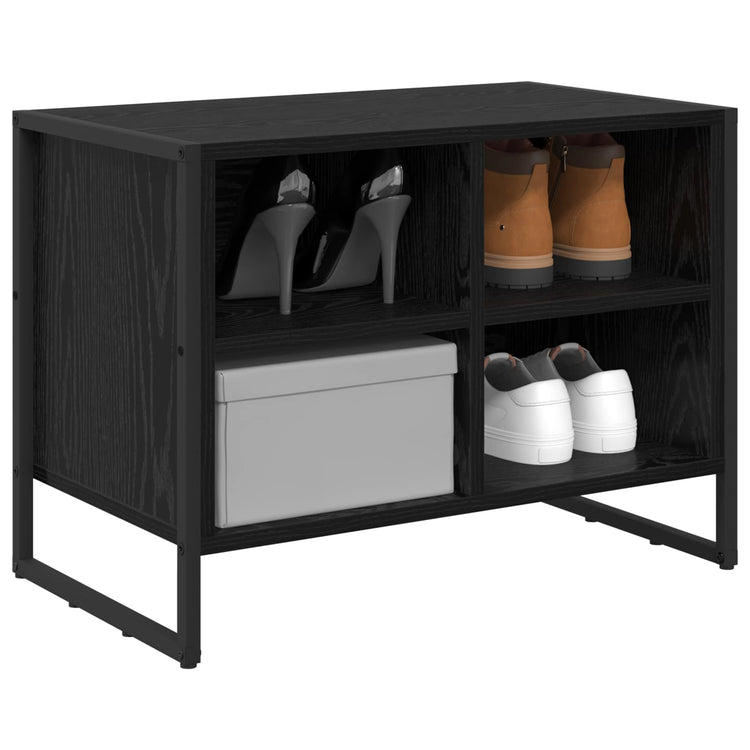 VidaXL armoire à chaussures chêne noir 60 x 35 x 44 cm bois fini