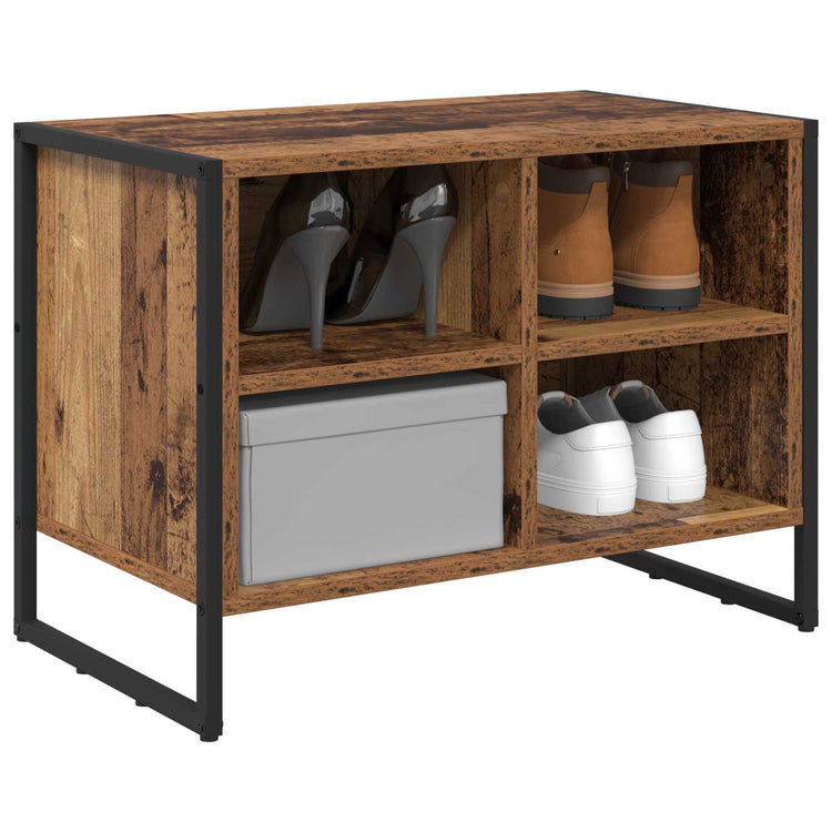 VidaXL armoire à chaussures avec rangement vieux bois 60 x 35 x 44 cm bois traité