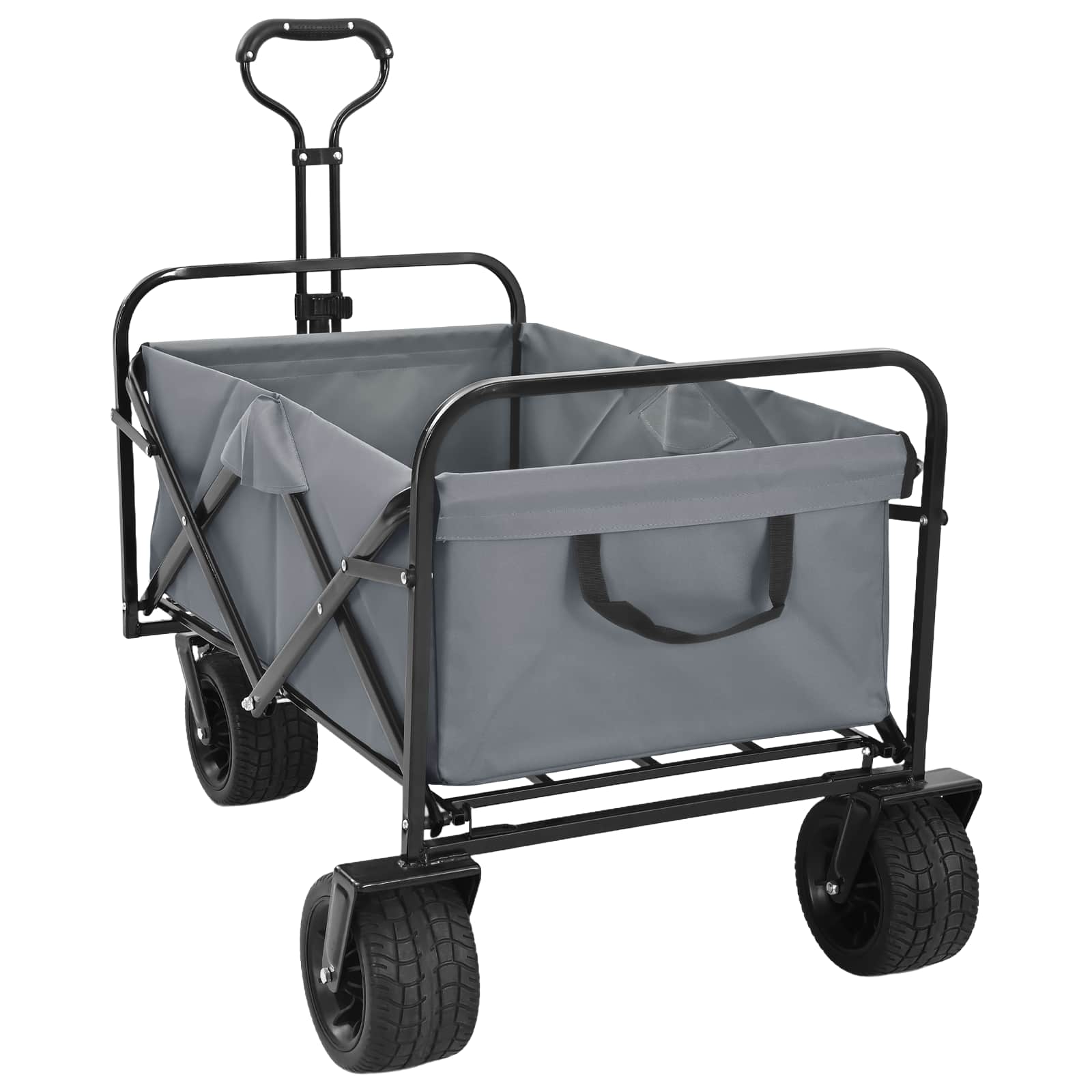 Vidaxx chariot à main pliable gris 89 x 63 x 96 cm acier et tissu oxford