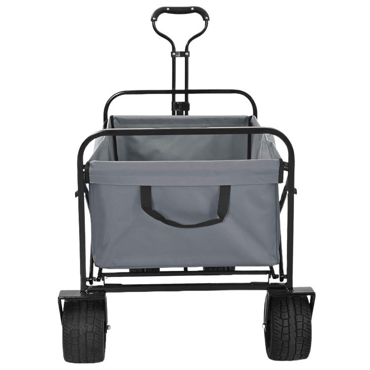 Vidaxx chariot à main pliable gris 89 x 63 x 96 cm acier et tissu oxford