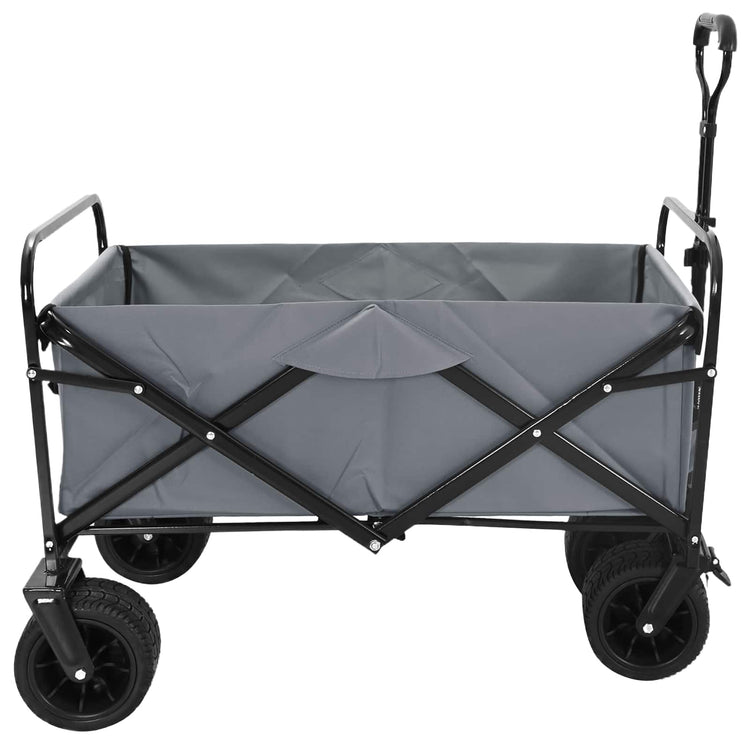 Vidaxx chariot à main pliable gris 89 x 63 x 96 cm acier et tissu oxford