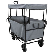 Vidaxx chariot à main pliable gris 105 x 56,5 x 116 cm tissu oxford - afbeelding 2