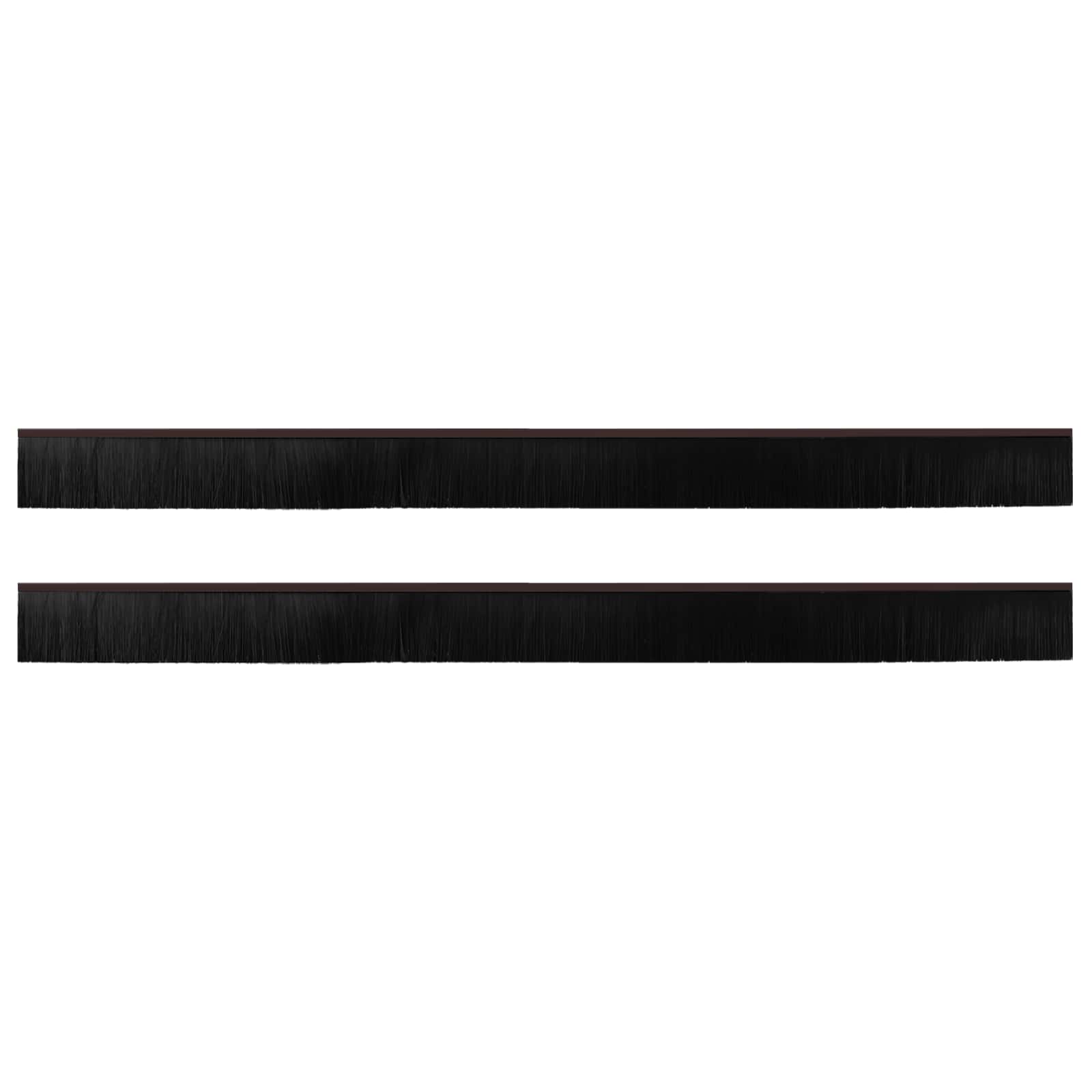 Vidaxx brosses de porte auto-adhésives 2 pcs marron 100 cm alliage d'aluminium