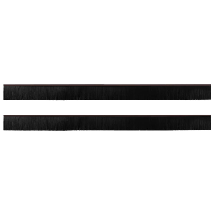 Vidaxx brosses de porte auto-adhésives 2 pcs marron 100 cm alliage d'aluminium