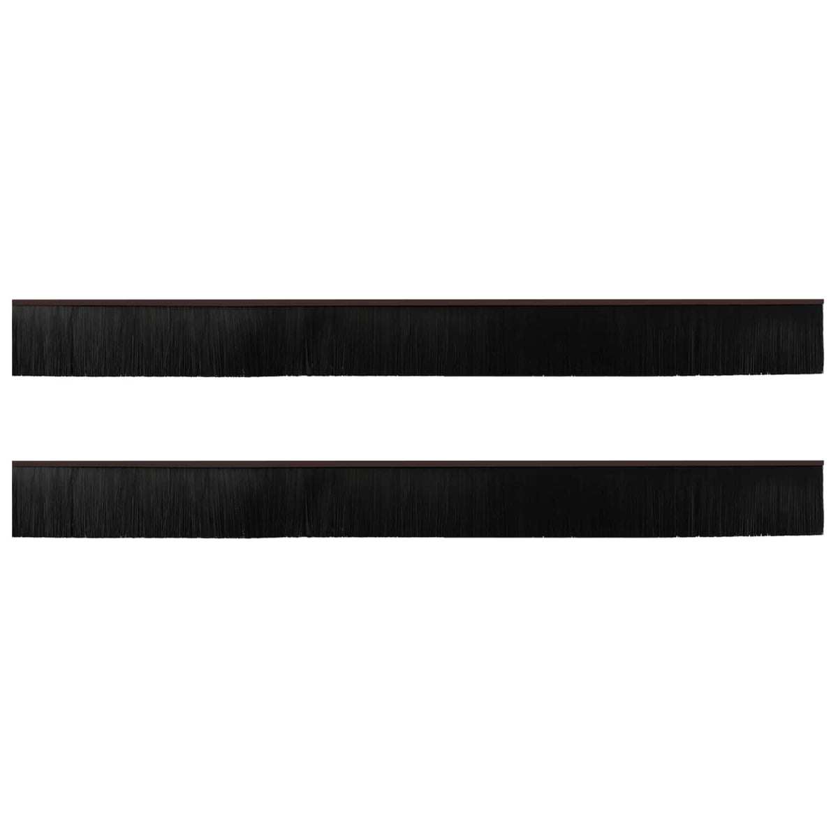 Vidaxx brosses de porte auto-adhésives 2 pcs marron 100 cm alliage d'aluminium