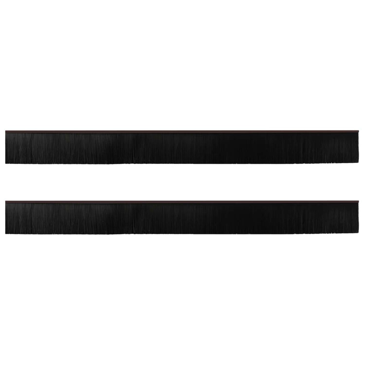 Vidaxx brosses de porte auto-adhésives 2 pcs marron 100 cm alliage d'aluminium