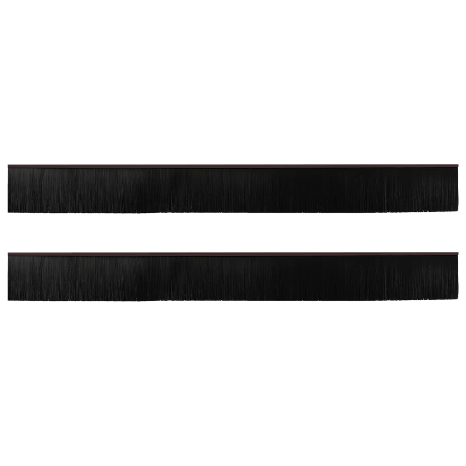 Vidaxx brosses de porte auto-adhésives 2 pcs marron 100 cm alliage d'aluminium
