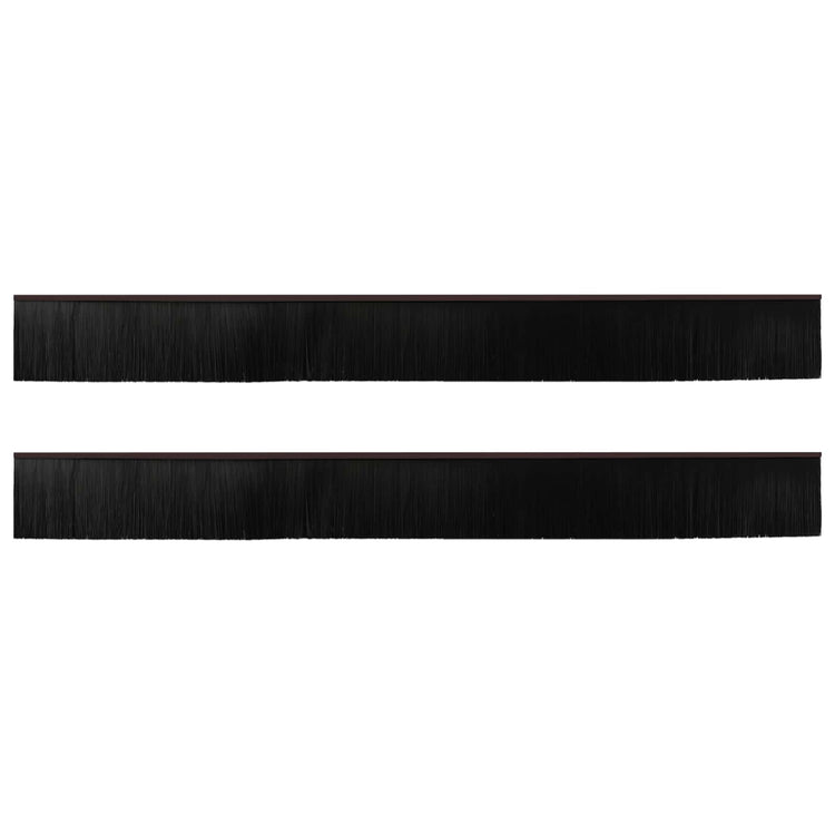 Vidaxx brosses de porte auto-adhésives 2 pcs marron 100 cm alliage d'aluminium