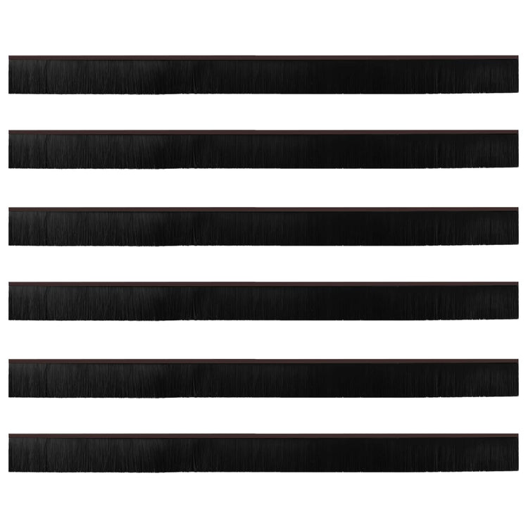 Vidaxx brosses de porte auto-adhésives 6 pcs marron 100 cm alliage d'aluminium