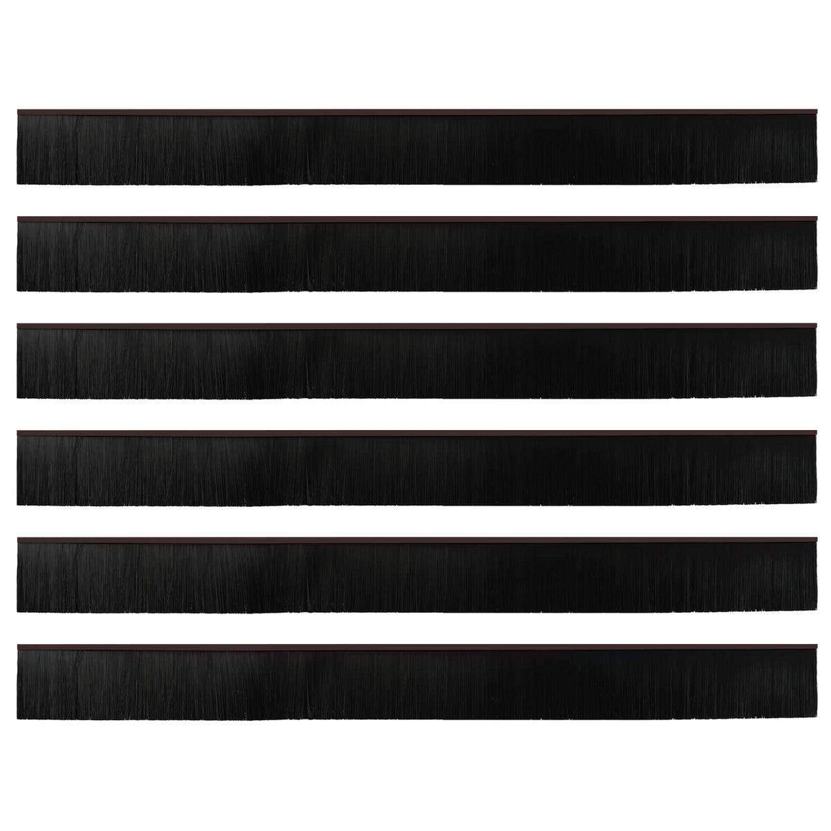Vidaxx brosses de porte auto-adhésives 6 pcs marron 100 cm alliage d'aluminium