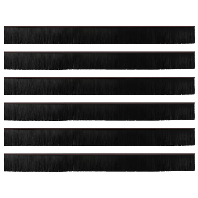 Vidaxx brosses de porte auto-adhésives 6 pcs marron 100 cm alliage d'aluminium