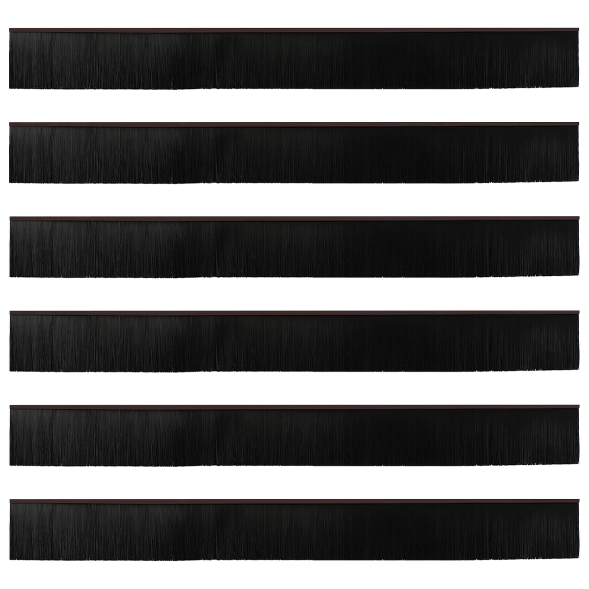 Vidaxx brosses de porte auto-adhésives 6 pcs marron 100 cm alliage d'aluminium