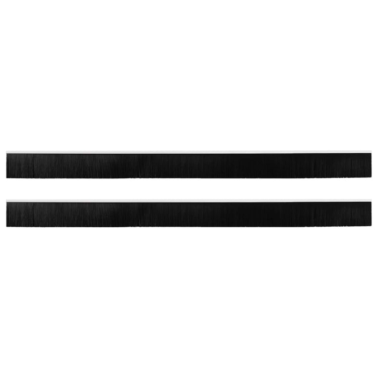 Vidaxx brosses de porte auto-adhésives 2 pcs blanc 100 cm alliage d'aluminium