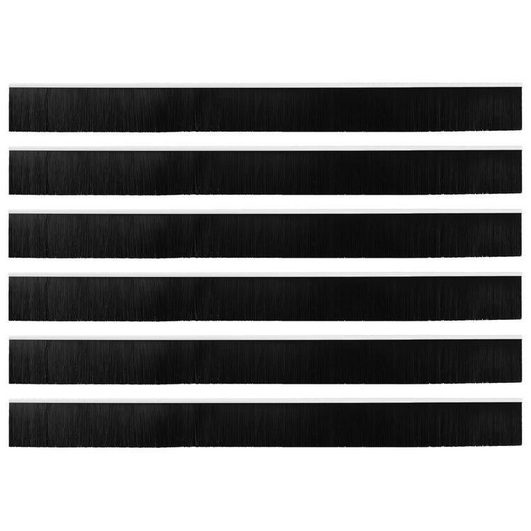 Vidaxx brosses de porte auto-adhésives 6 pcs blanc 100 cm alliage d'aluminium