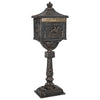Vidaxx boîte aux lettres sur pied bronze 42,5 x 29,5 x 117 cm fonte d'aluminium
