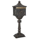 Vidaxx boîte aux lettres sur pied bronze 42,5 x 29,5 x 117 cm fonte d'aluminium