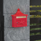 Vidaxxl boîte aux lettres murale avec rangement rouge 40,5 x 16 x 45 cm