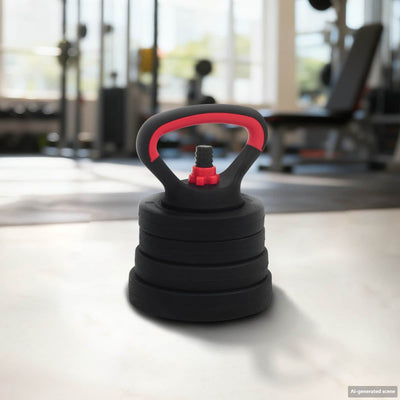 VidaXL ensemble haltère-barre 2 en 1 30kg noir et rouge
