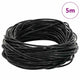 Vidaxl cordon cuir noir ø1,5 mm x 5 m cuir