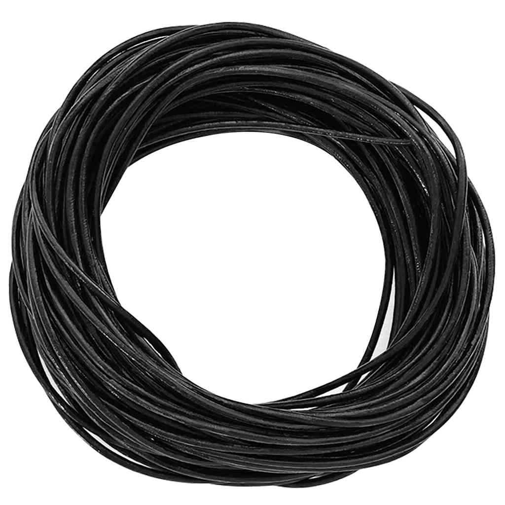 Vidaxl cordon cuir noir ø1,5 mm x 10 m cuir