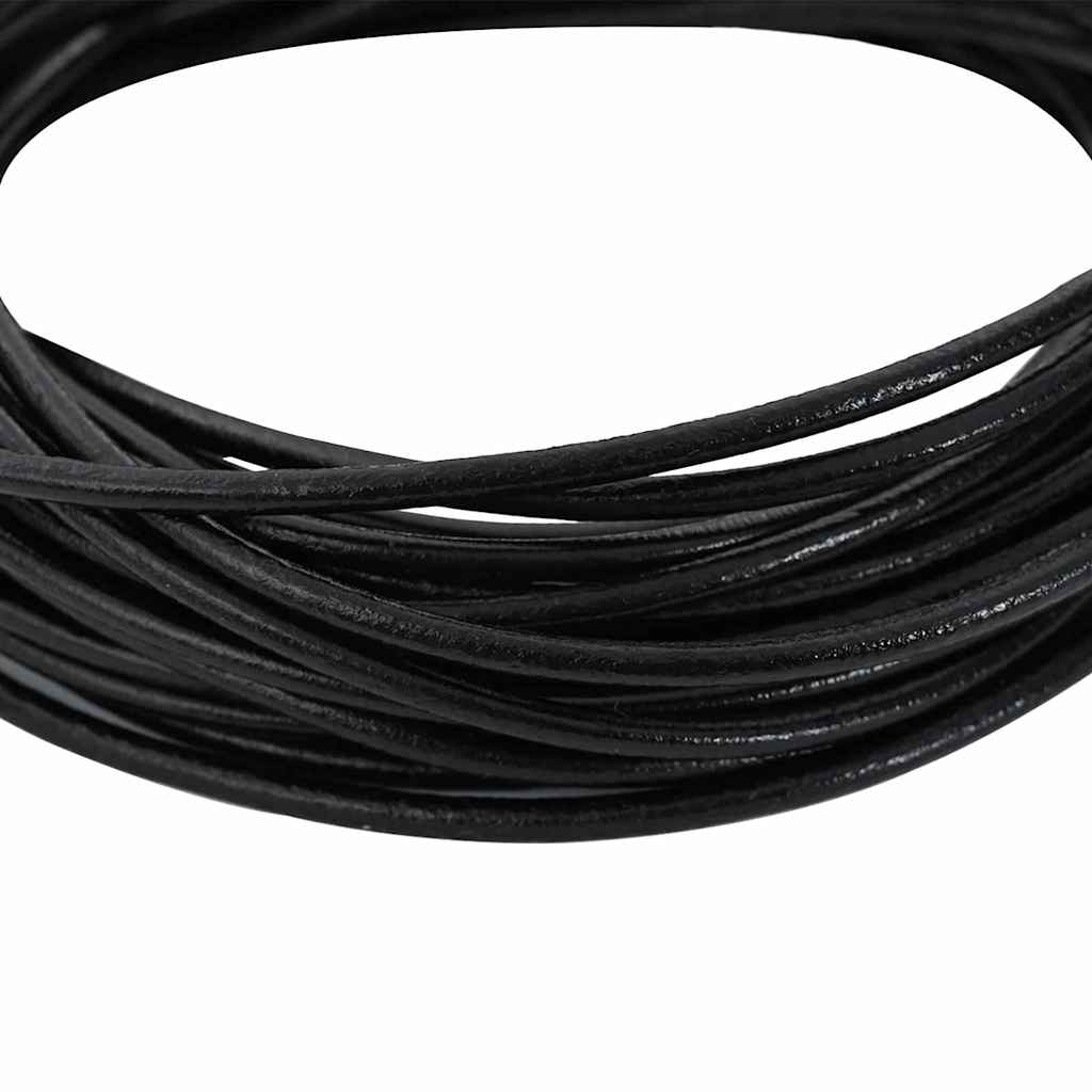 Vidaxx cordon en cuir noir ø3 mm x 5 m cuir
