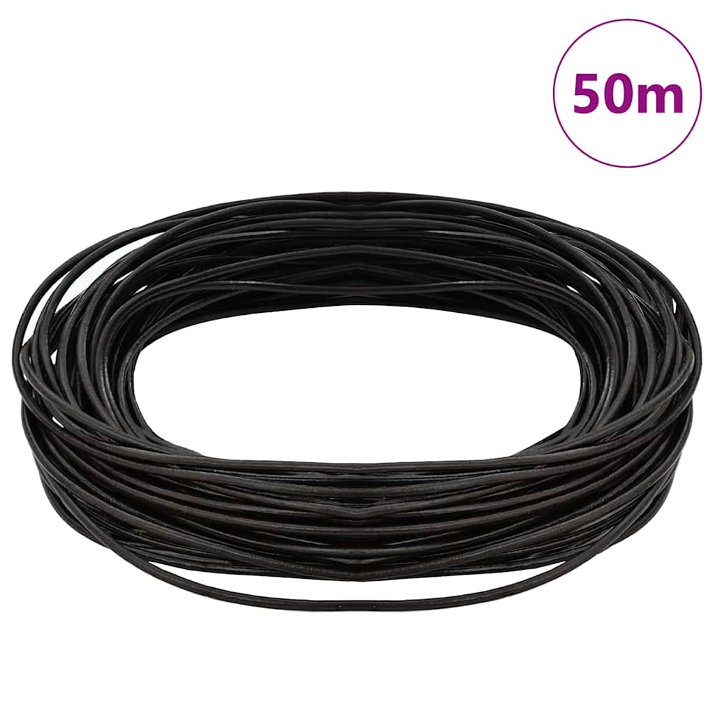 Vidaxl cordon en cuir marron foncé ø1 mm x 50 m cuir