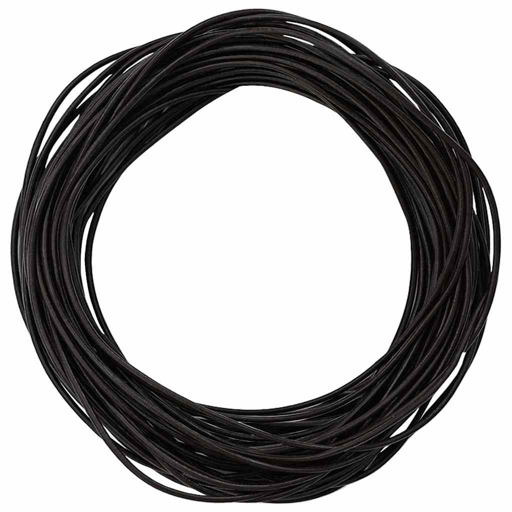 Vidaxl cordon cuir marron foncé ø2 mm x 10 m cuir