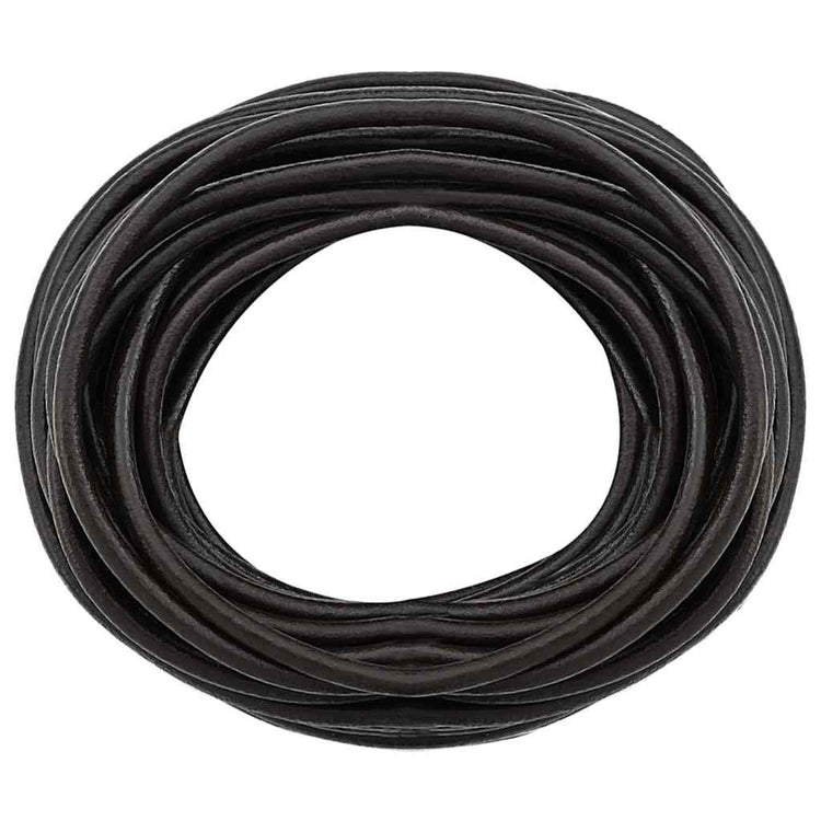 Vidaxl cordon cuir marron foncé ø5 mm x 10 m cuir