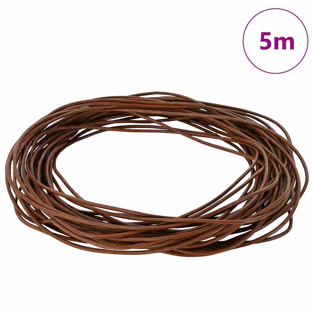 Vidaxl cordon en cuir marron clair ø1 mm x 5 m cuir