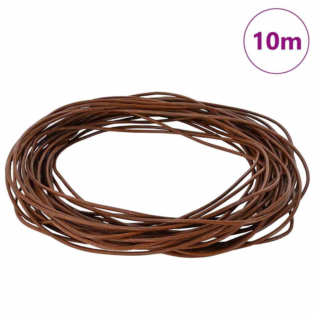 Vidaxl cordon en cuir marron clair ø1 mm x 10 m cuir