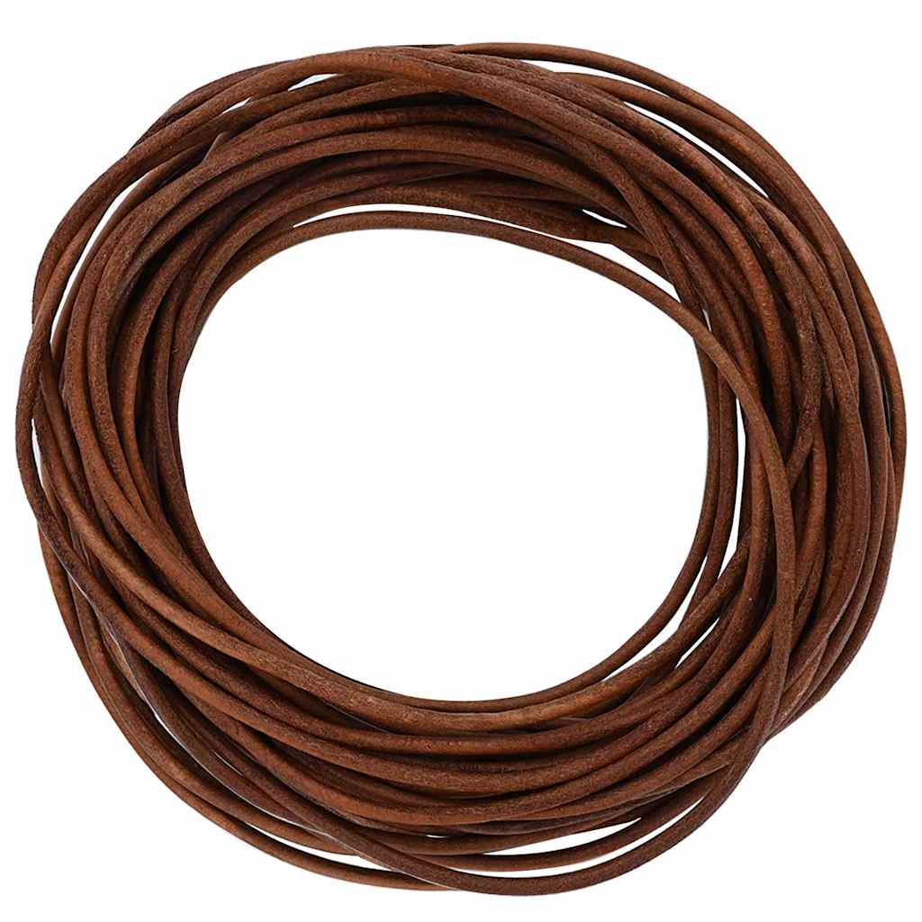 Vidaxl cordon cuir marron clair ø2,5 mm x 50 m cuir