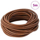 Vidaxl cordon cuir marron clair ø4 mm x 5 m cuir