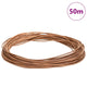 Vidaxl cordon cuir marron ø1 mm x 50 m cuir