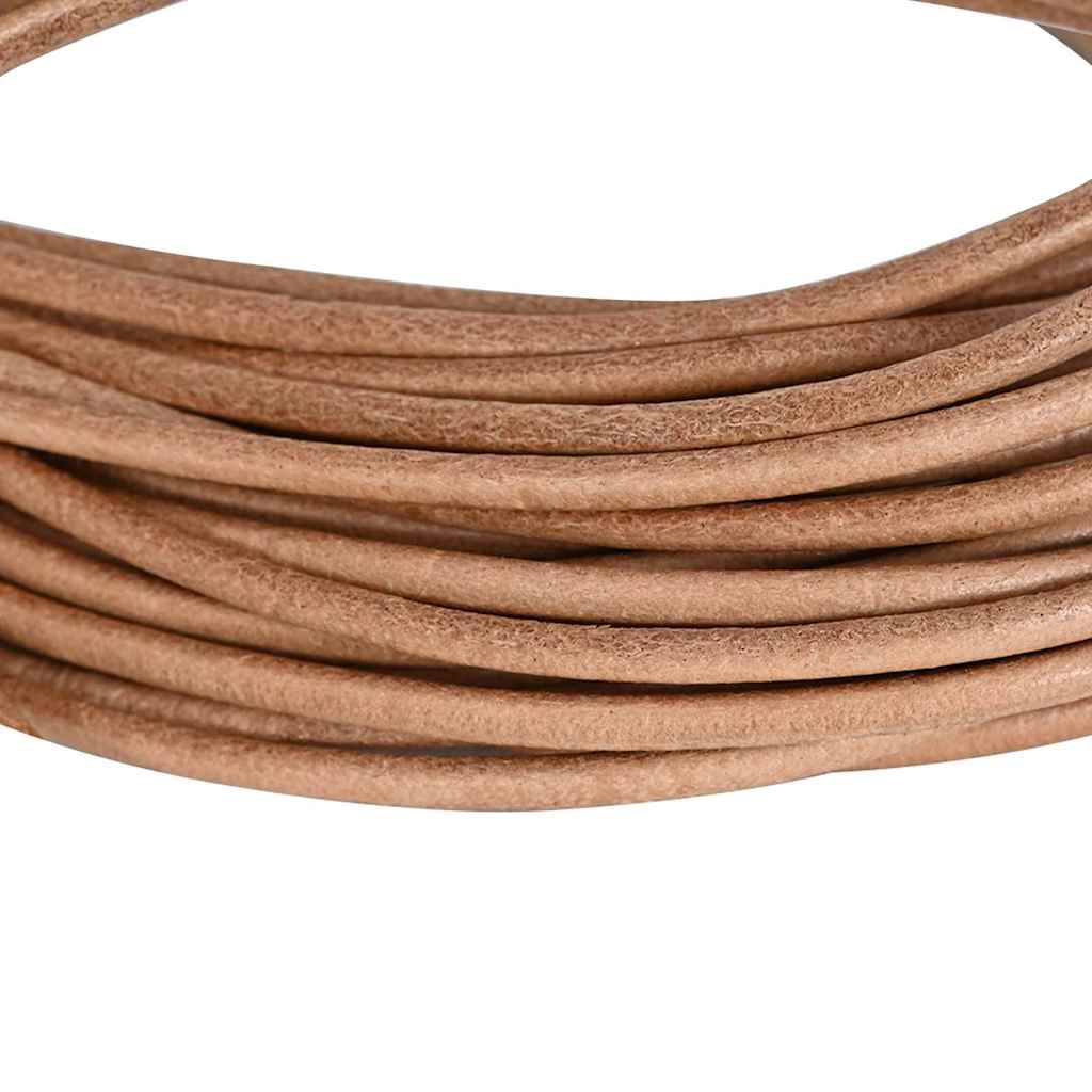 Vidaxl cordon cuir marron ø2,5 mm x 10 m cuir