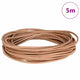 Vidaxl cordon cuir marron ø3 mm x 5 m cuir