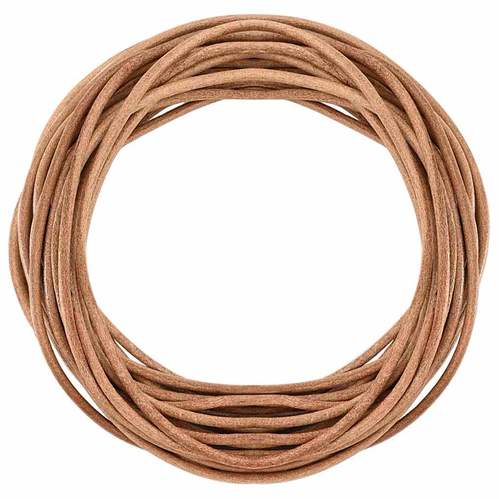 Vidaxl cordon cuir marron ø3 mm x 5 m cuir