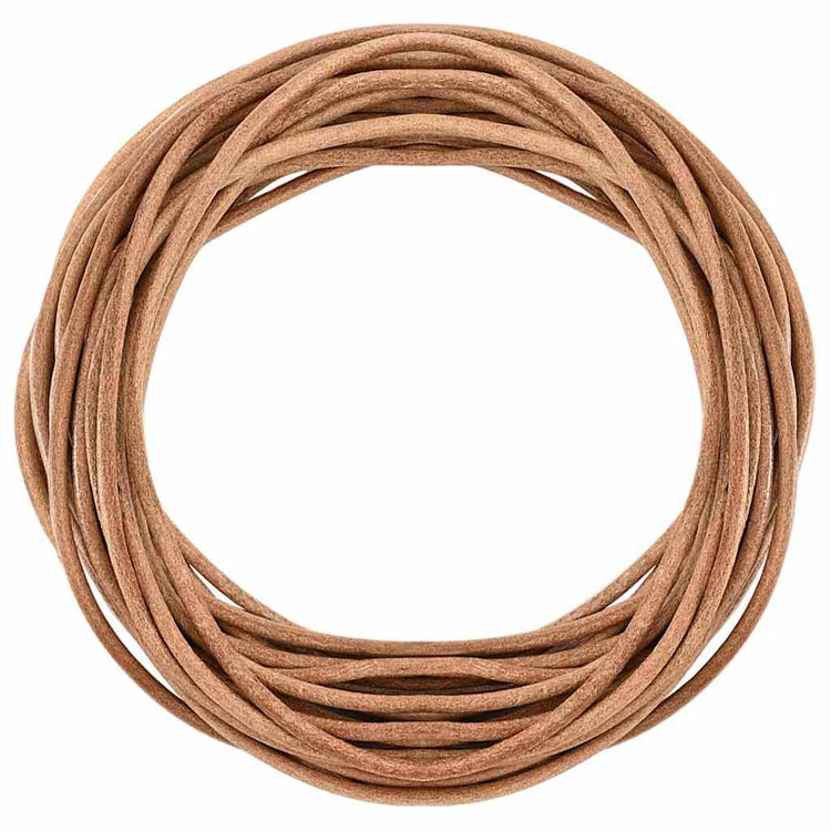 Vidaxl cordon cuir marron ø3 mm x 5 m cuir
