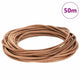 Vidaxxl cordon en cuir marron ø5 mm x 50 m cuir