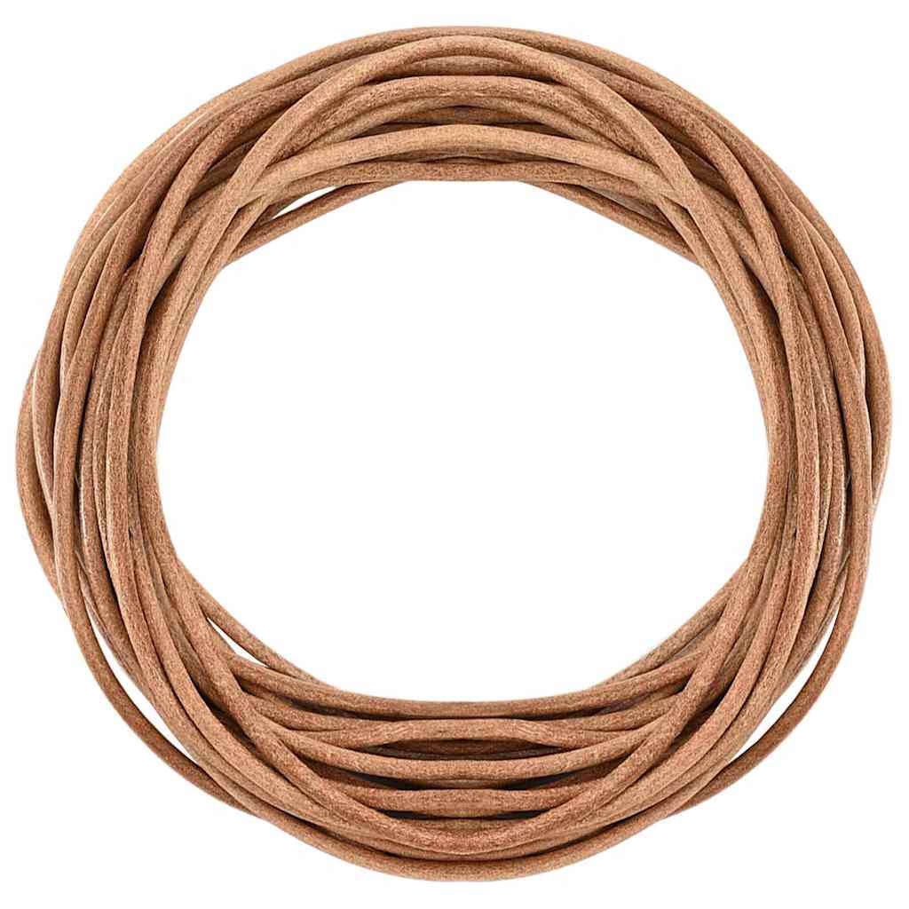 Vidaxxl cordon en cuir marron ø5 mm x 50 m cuir