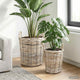 Vidaxxl panier à plantes avec rangement 2 pcs rotin kubu gris