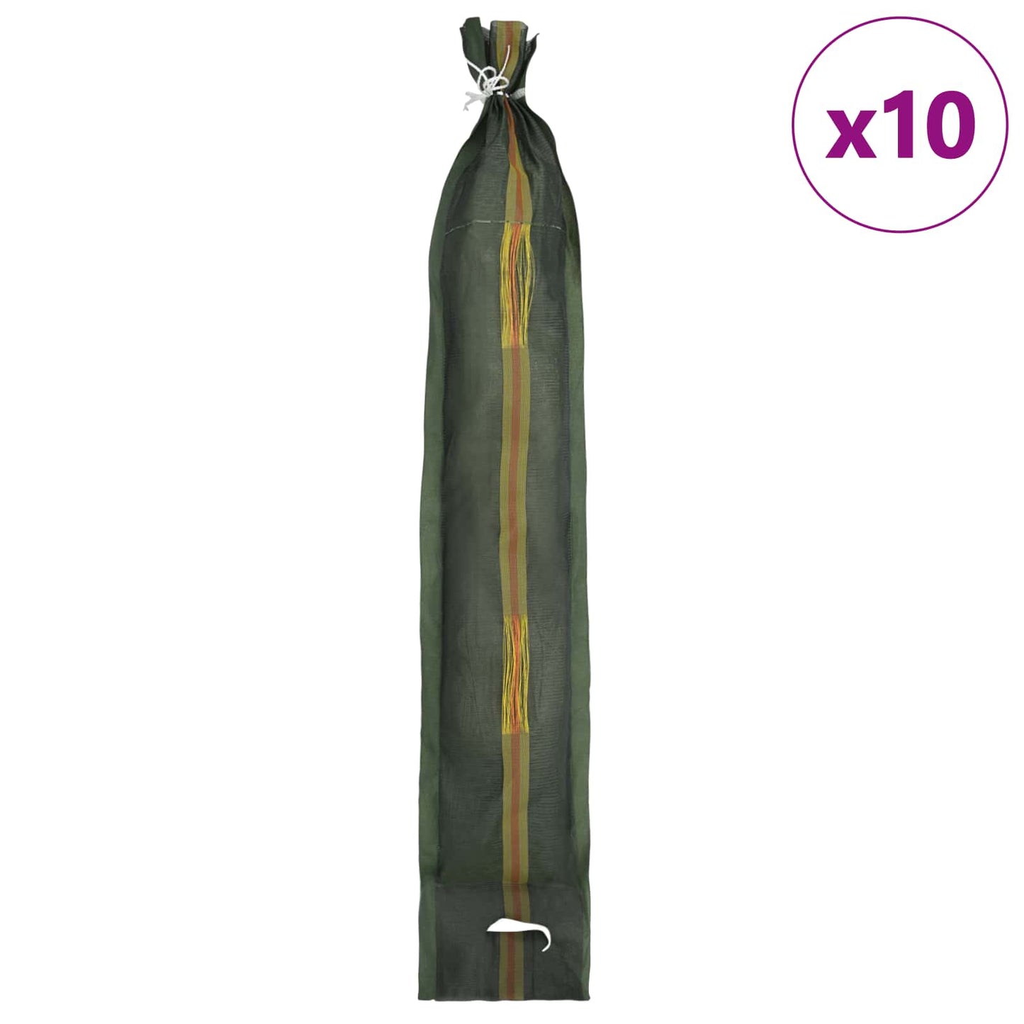 VidaXL sacs de sable 10 pcs vert 120 x 27 cm HDPE
