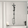 Vidaxx set de douche noir 47 x 20 x 95 cm acier inoxydable