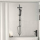 Vidaxx set de douche noir 47 x 20 x 95 cm acier inoxydable