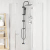 Vidaxx set de douche noir 47 x 20 x 95 cm acier inoxydable