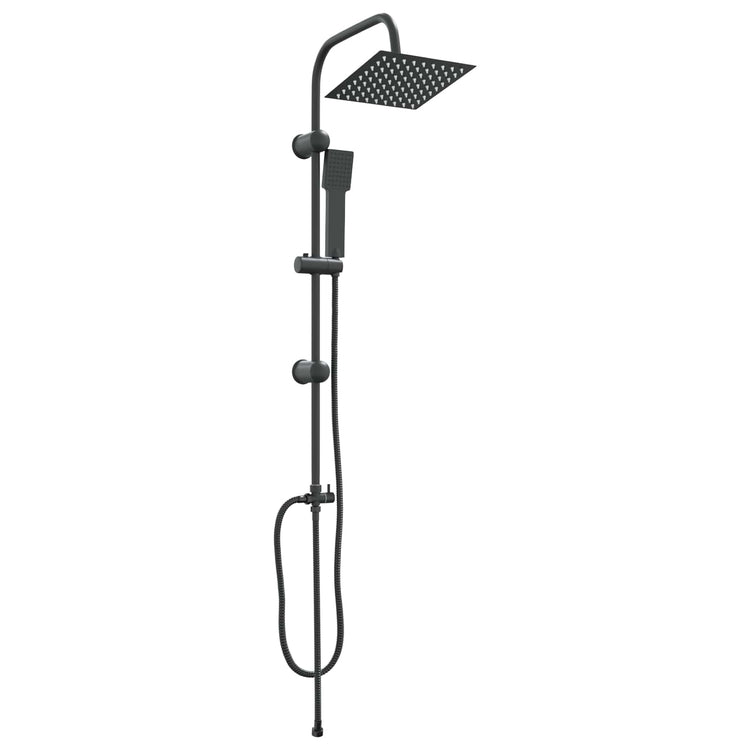 Vidaxx set de douche noir 47 x 20 x 95 cm acier inoxydable