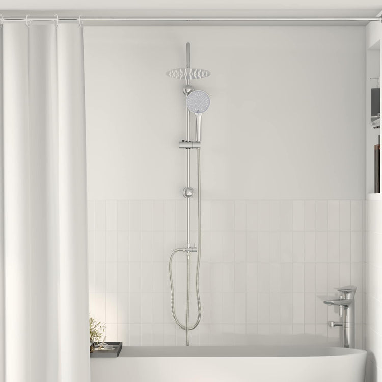 Vidaxx set de douche argent 47 x 20 x 95 cm acier inoxydable